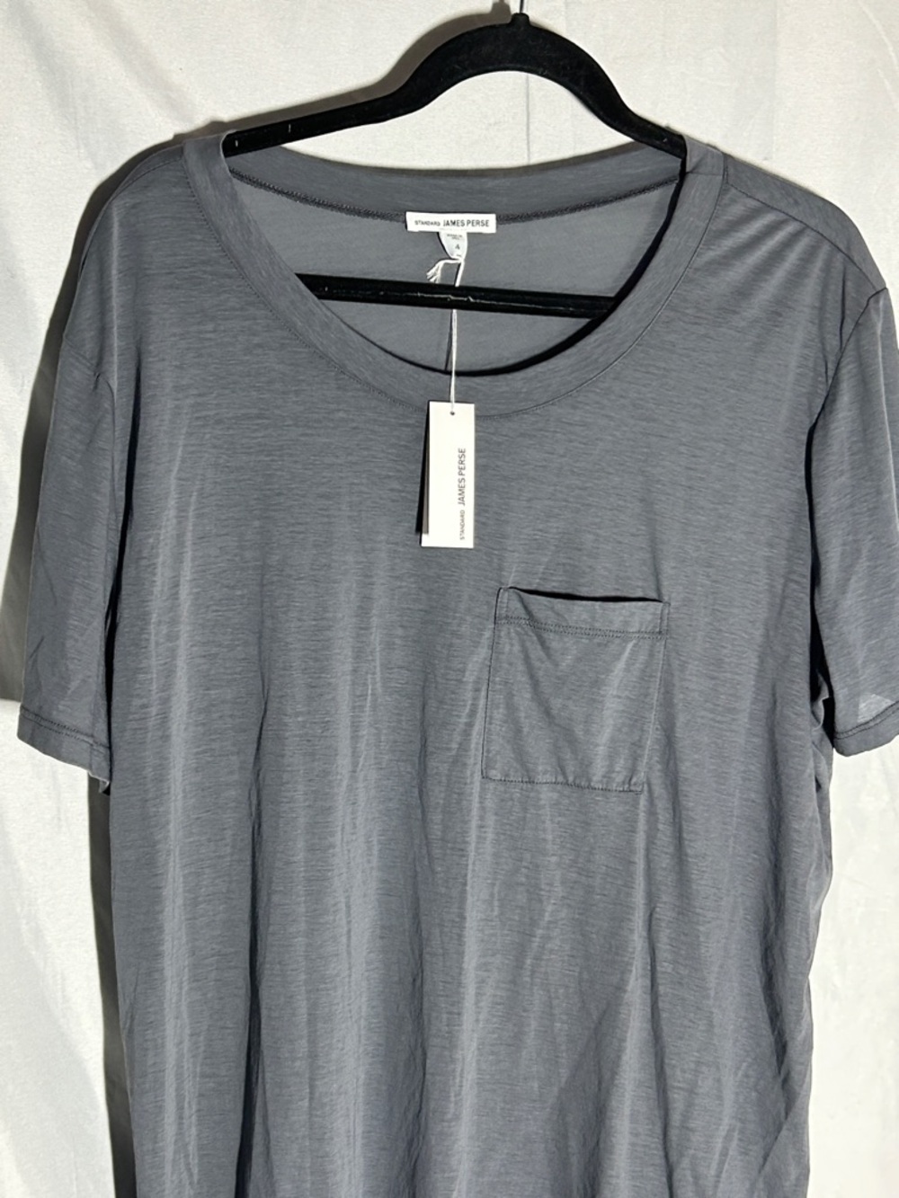James Perse Men's Short Sleeve Pocket Tee - Heather Gray